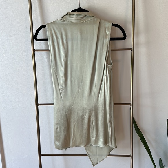 NWT Anthropologie Mint Green Tie Tank Blouse - Picture 5 of 9
